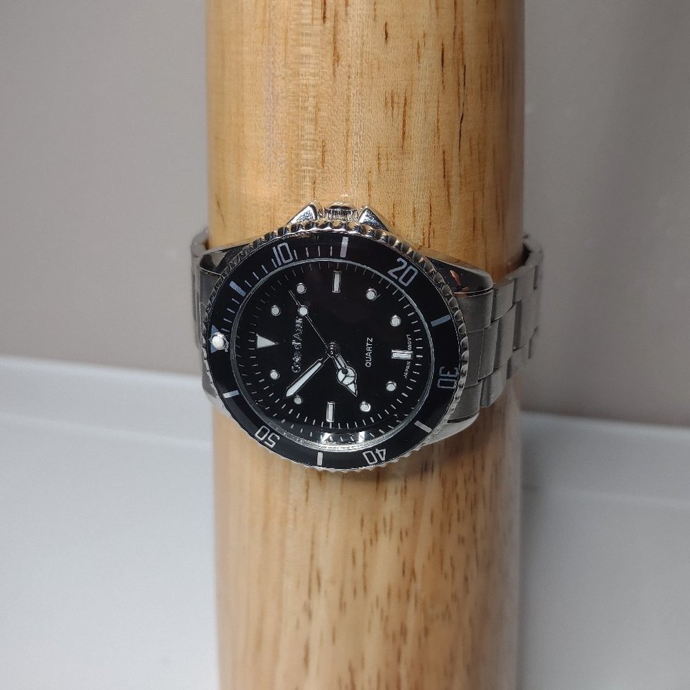 Black And Silver Tone Cote D'Azur Watch